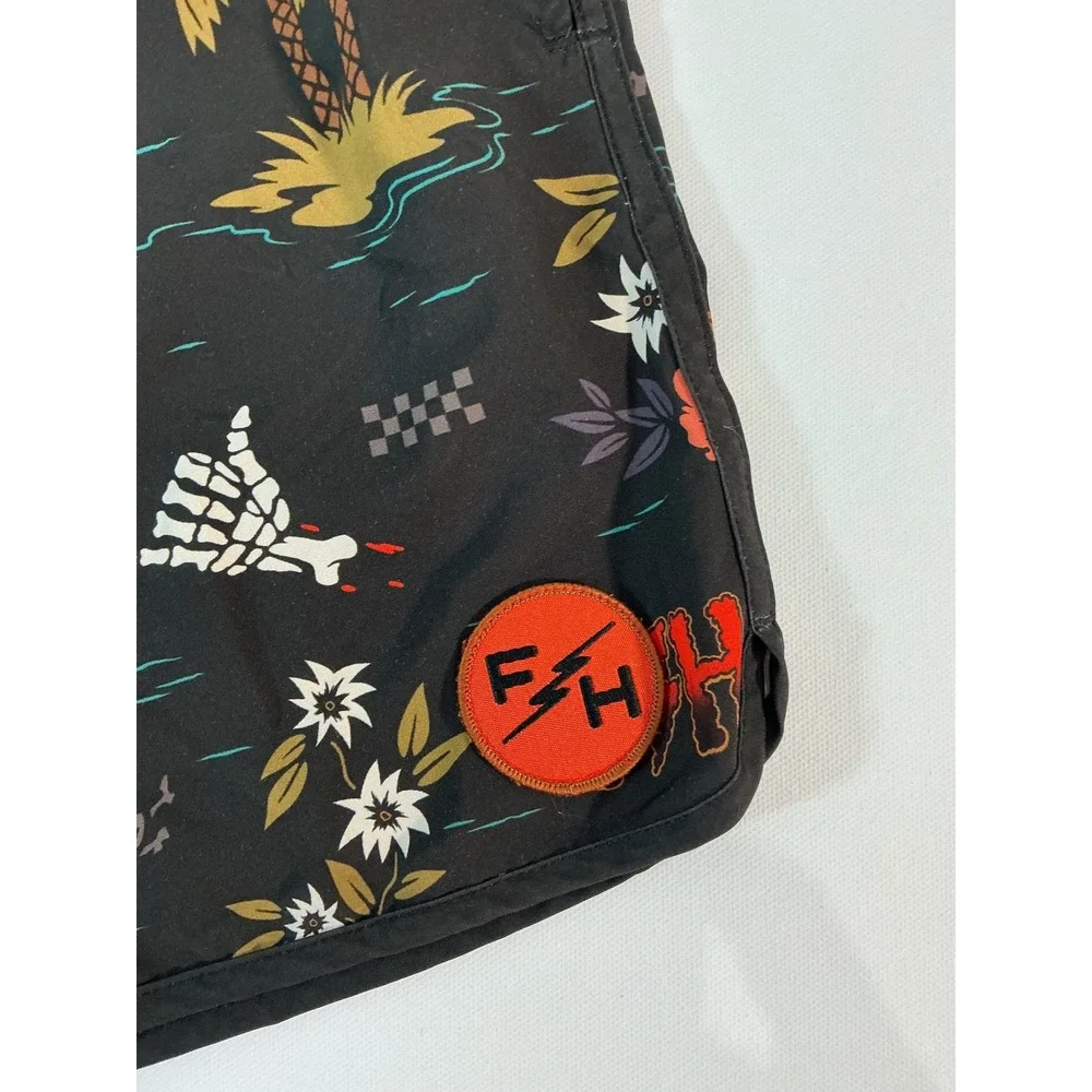 Fasthouse Youth After Hours Tribe Boardshorts Black Size 24 (7/8)